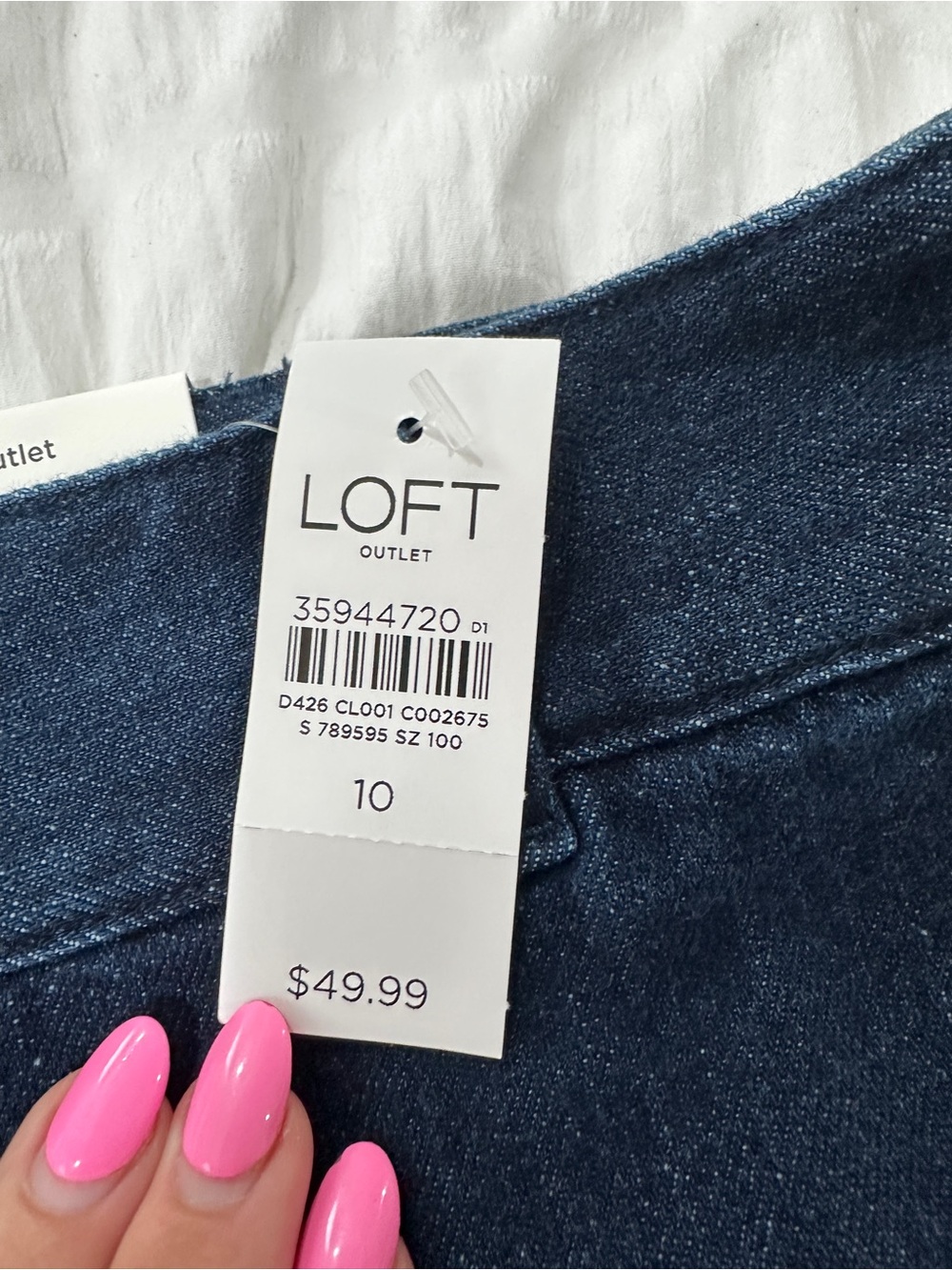 NWT LOFT Monroe 6” Shorts Size 10 Mid Rise DARK wash womens shorts - Picture 4 of 6